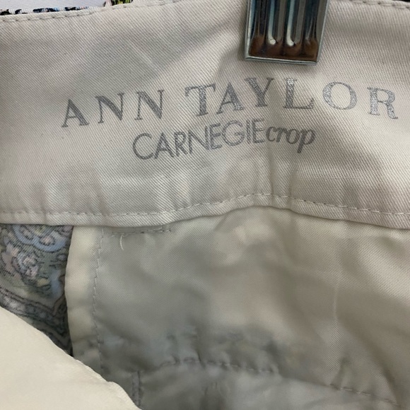 Ann Taylor Paisley Straight Leg Crop Pants 12 - Picture 6 of 6